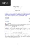 IOQM Mock Test PDF