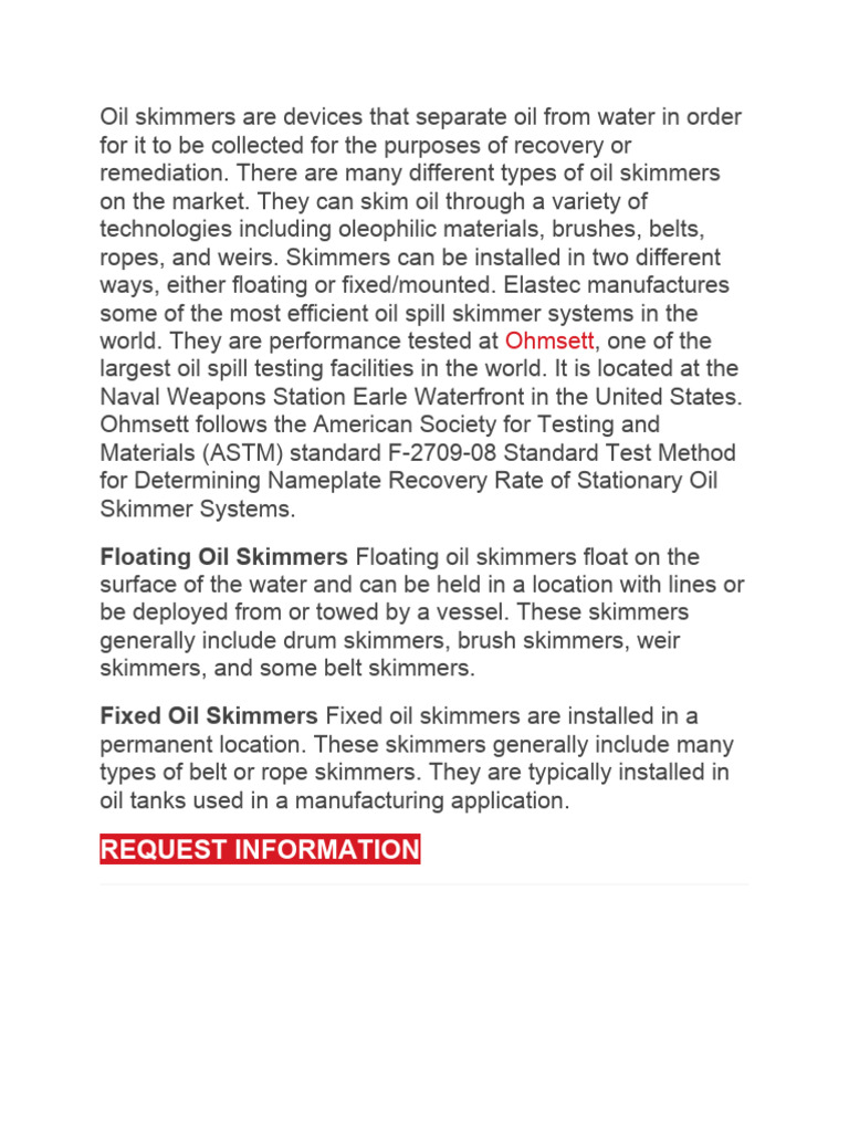 Different Types of Skimmer PDF