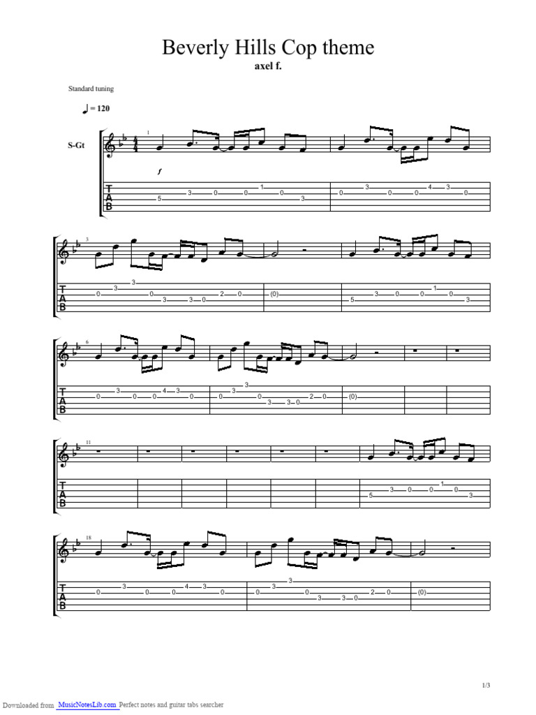 Beverly Hills Cop Theme | PDF