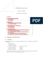 Model Theory Cheat Sheet