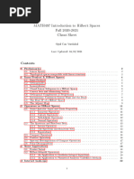 Introduction To Hilbert Spaces Cheet Sheet