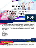 Character Formation, Nationalism and Patriotism