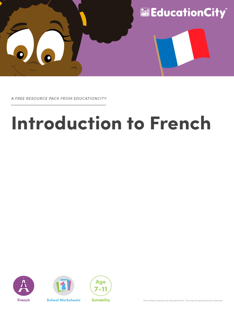 French KS2 Worksheets PDF Educational Technology Human Communication