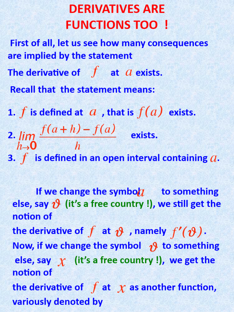 Calc No 8 | PDF | Derivative | Function (Mathematics)