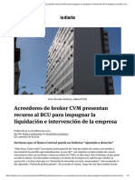 Acreedores de Broker CVM Presentan Recurso Al BCU para Impugnar La Liquidación e Intervención de La Empresa - La Diaria - Uruguay