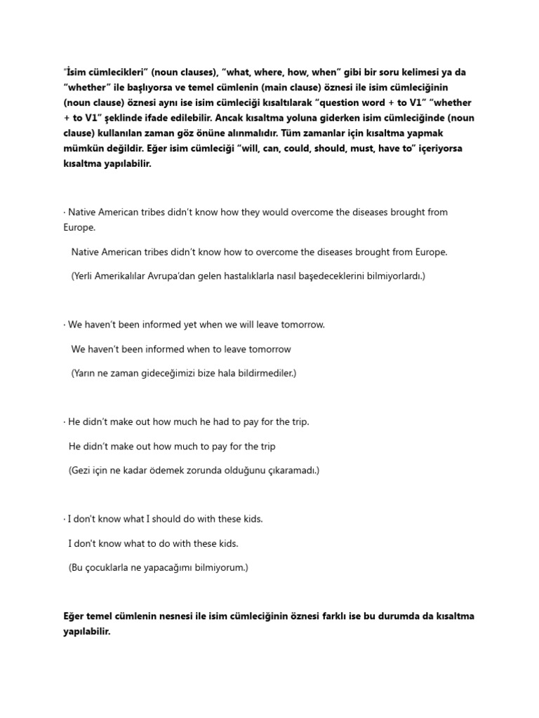 Noun Clause Reduction Explained | PDF | Language Arts & Discipline ...