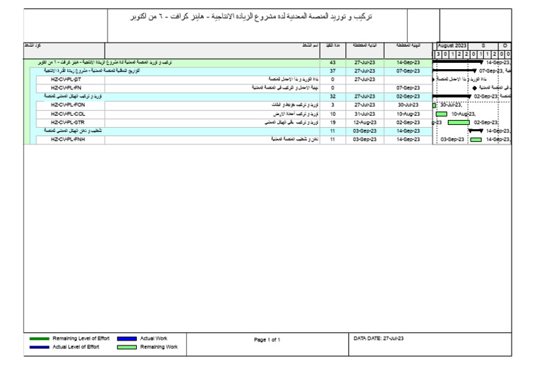 Platform Schedule PDF