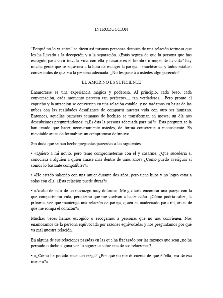 El Amor No Es Suficiente | PDF | Amor | Comportamiento