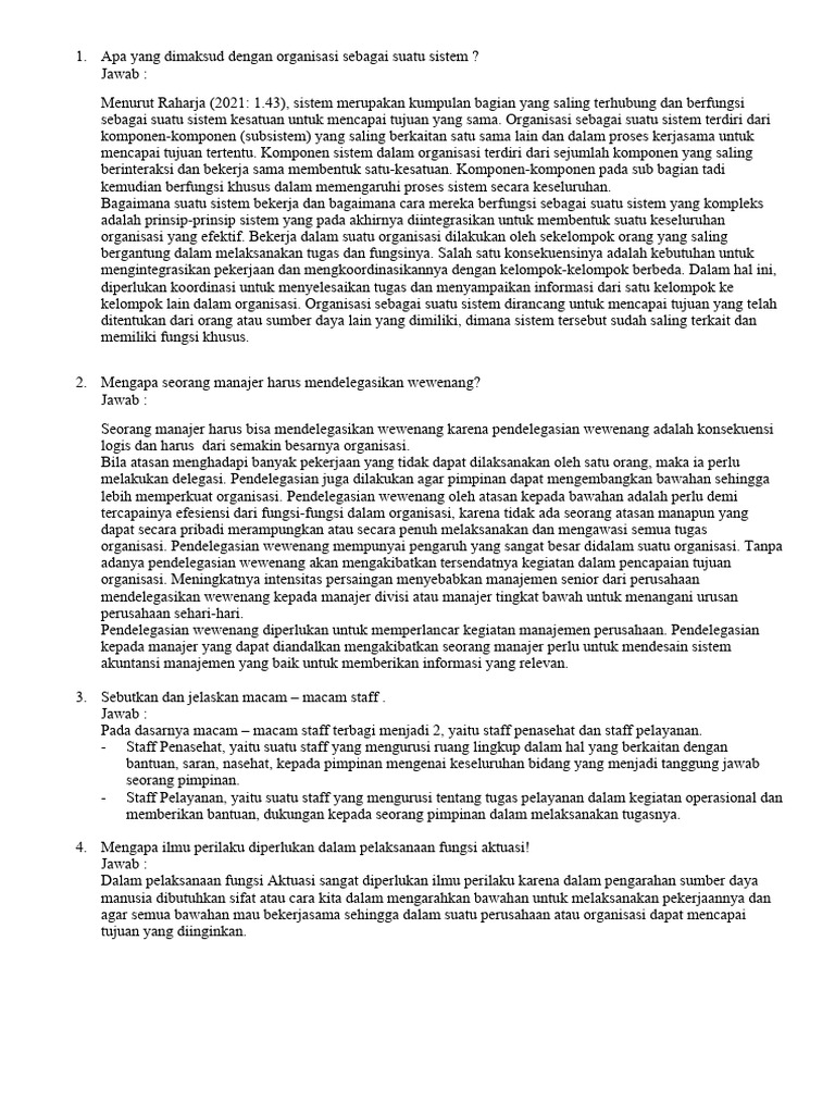 Asas - Asas Manajemen 2 | PDF