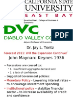 Dr. Jay L. Tontz: Forecast 2011: Will The Expansion Continue?