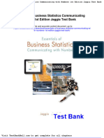 Essentials of Business Statistics Communicating With Numbers 1st Edition Jaggia Test Bank Download