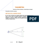 TAQUIMETRIA: Medición de distancias indirectas