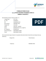 Formulir Pernyataan Registrasi Sasaran Vaksinasi Covid-19 Nomor: P-Dk2Fzptj