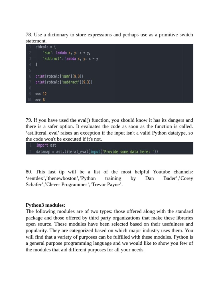100 Skills to Better Python - Aditya Prasanna 60 | PDF