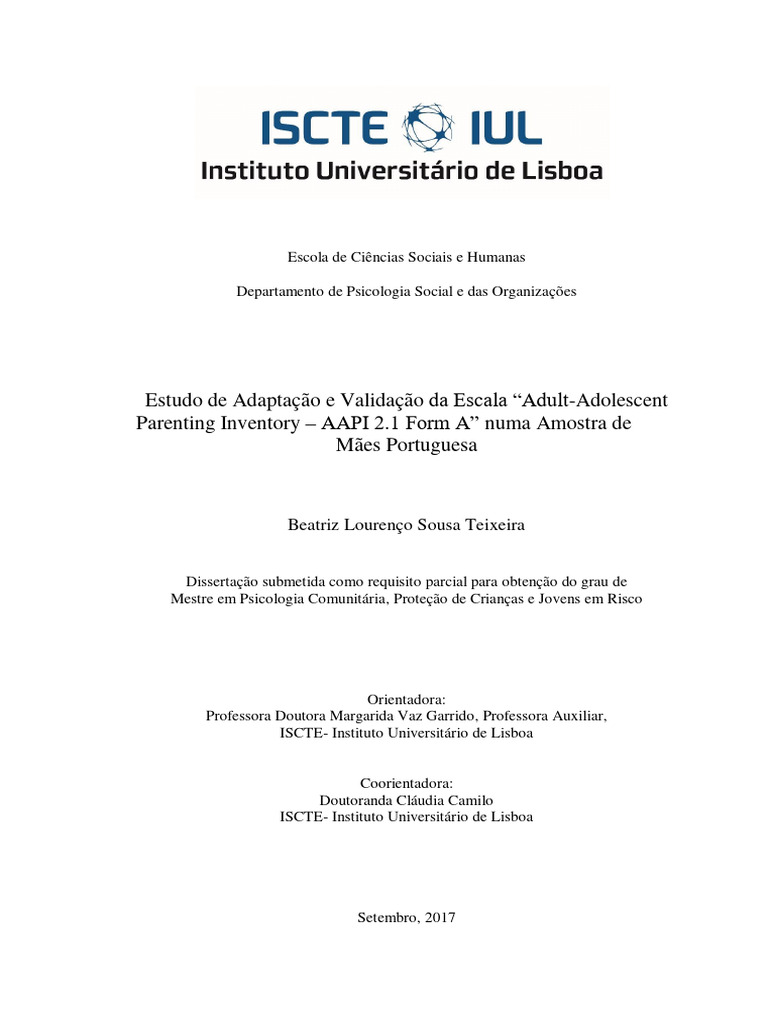 Adult-Adolescent Parenting Inventory I | PDF