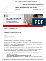 Gmail - Incumplimiento en La Presentación de La Declaración de Renta Año 2022