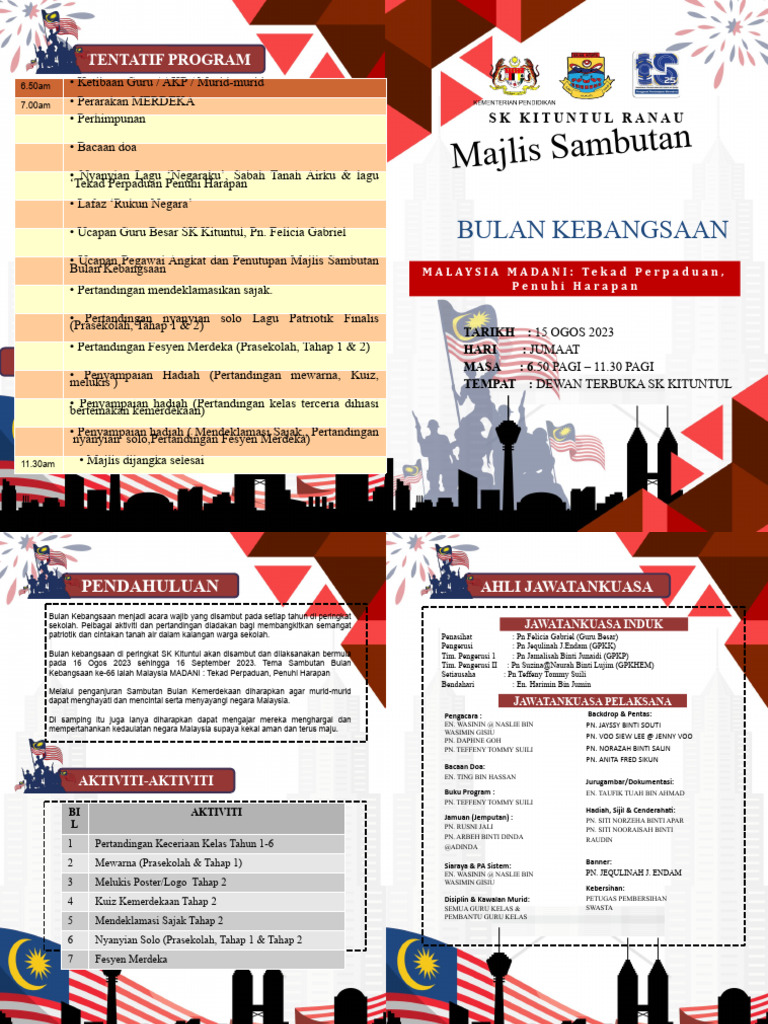 Buku Program Hari Kebangsaan 2023 | PDF
