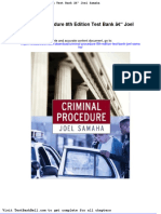 Criminal Procedure 8th Edition Test Bank Joel Samaha Download
