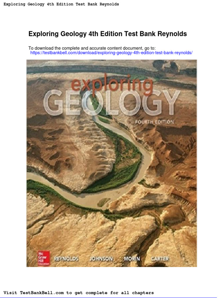 Exploring Geology 4th Edition Test Bank Reynolds Download PDF Fault