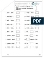 Addition and Subtraction of Multiples of 100