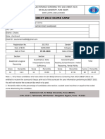 SBEST Score Card SBU-4994