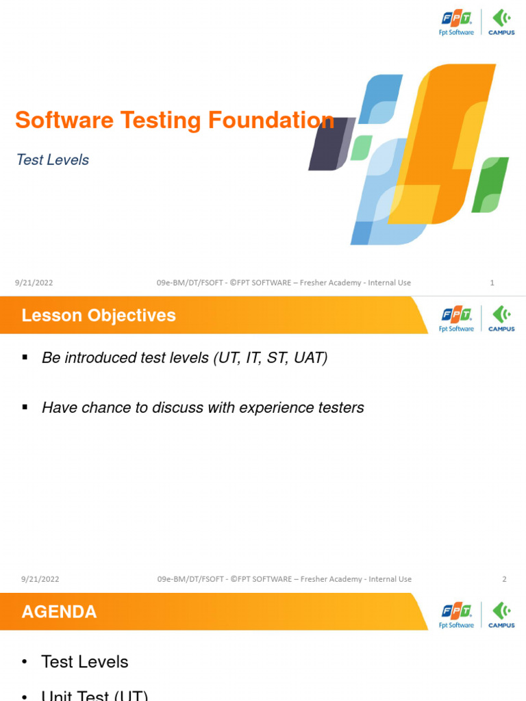 Ses4 Test Levels | PDF | Software Testing | Unit Testing