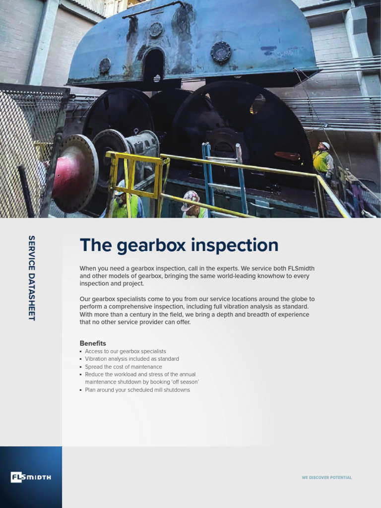 Gearbox Inspection Data Sheet | PDF