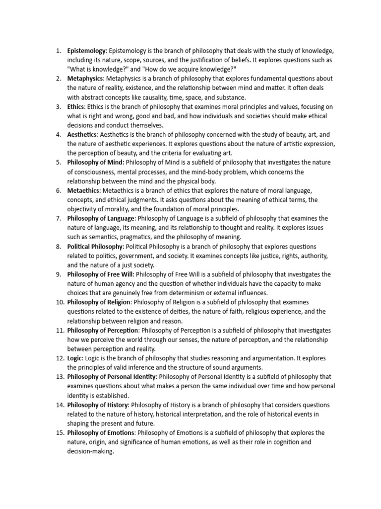 Branches of Philosophy PDF