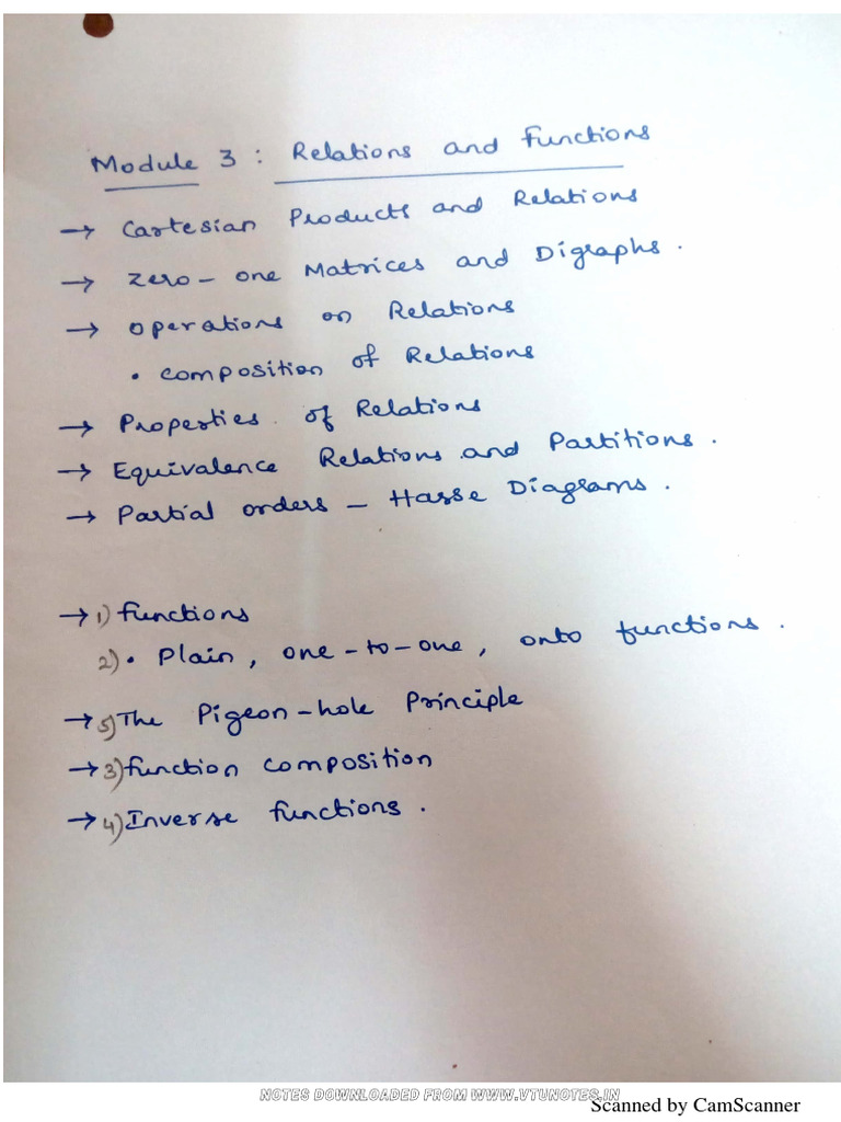 Relation and functions pdf