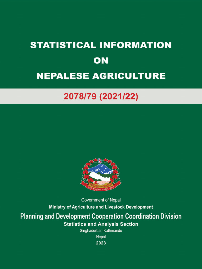 Statistical Information on Nepalese Agriculture 2078792021 22 PDF