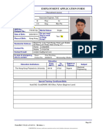 Employment Application Form HK