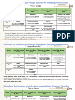 Calendario de Examenes Segundo Periodo 2022