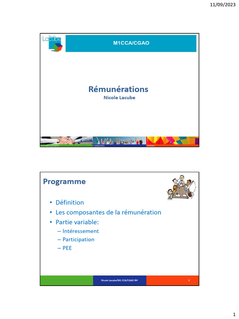 Composantes et Politique de Rémunération | PDF | Salaires | Gestion des ...