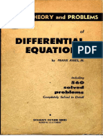 Jr. Frank Ayres-Theory and Problems of Differential Equations Including 560 Solved Problems-Schaum Publishing