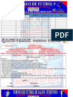 Planilla de Inscripcion Futsal 2018 Libre