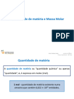 6 - Quantidade de Matéria e Massa Molar: Prof. Cristina Costa Outubro de 2022