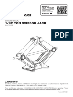 1-1/2 Ton Scissor Jack: Owner'S Manual