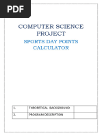 Sports Day Points Calculator Python and Mysql