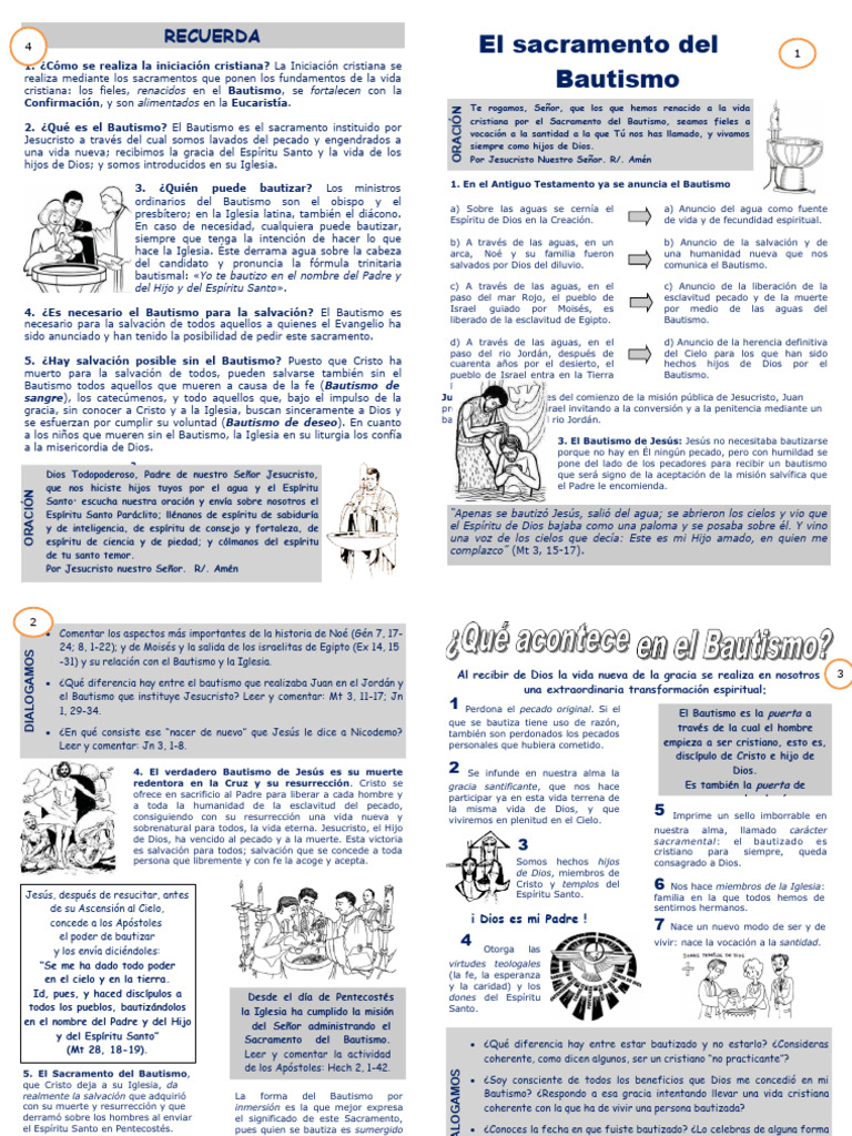 Tema 24.1 El Sacramento Del Bautismo | PDF | Bautismo | Salvación
