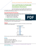 Simple Stresses and Strains of Statically Indeterminate Structures