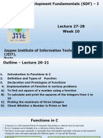 Software Development Fundamentals (SDF) - I: Jaypee Institute of Information Technology (JIIT)