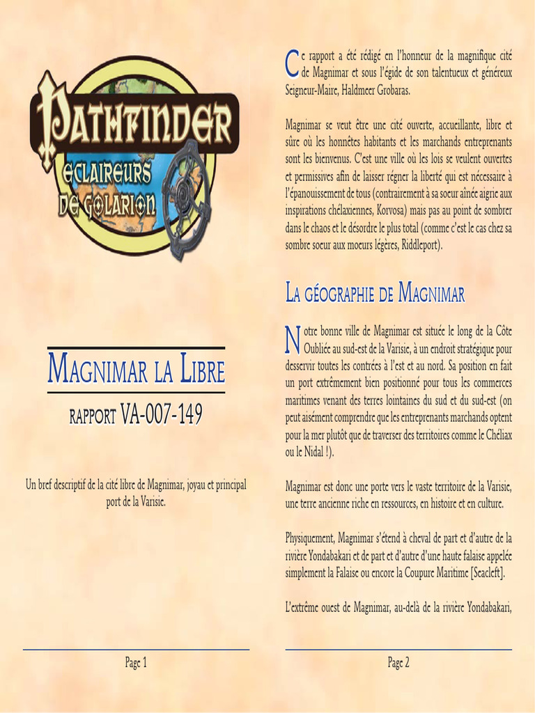 Magnimar : Port et Cité Libre de Varisie | PDF | Pont