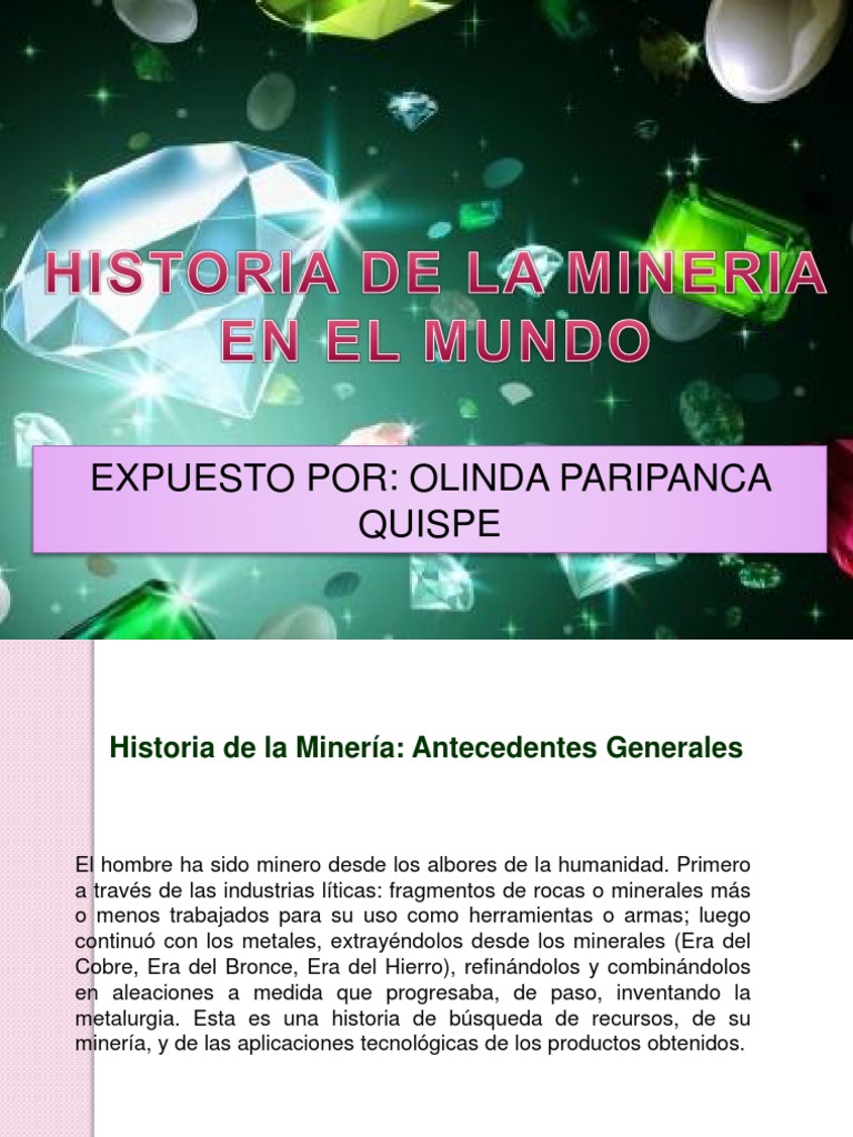 Historia de La Mineria | PDF | Minerales | Edad de Bronce