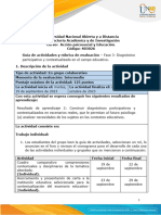 Guía de Actividades y Rúbrica de Evaluación - Unidad 2 - Fase 3 - Diagnóstico Participativo y Contextualizado en El Campo Educativo