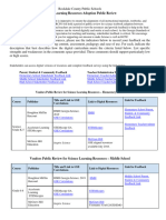 2018RCPSLearningResourcesAdoption ScienceK 12