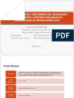 2013 - Briceño - Estudio de Hábitos y Costumbres Del Vacacionista Limeño Respecto A Destinos Nacionales en Celebraciones Patrias 2013