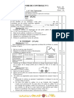 Devoir de Contrôle N°1 - Physique - 1ère AS (2008-2009) MR Abdelkader Wali