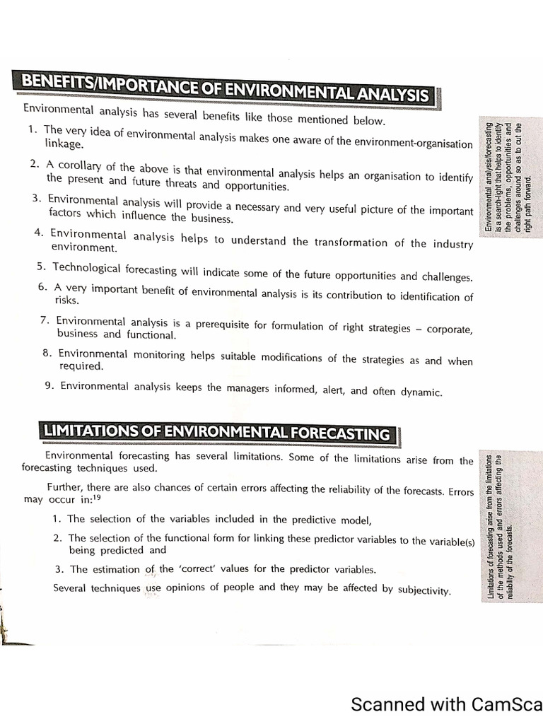 Important Of Environmental Analysis
