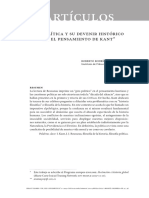 La Politica y La Historia para Kant