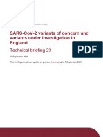 SARS-CoV-2 Variants of Concern and Variants Under Investigation in England Technical Briefing 23